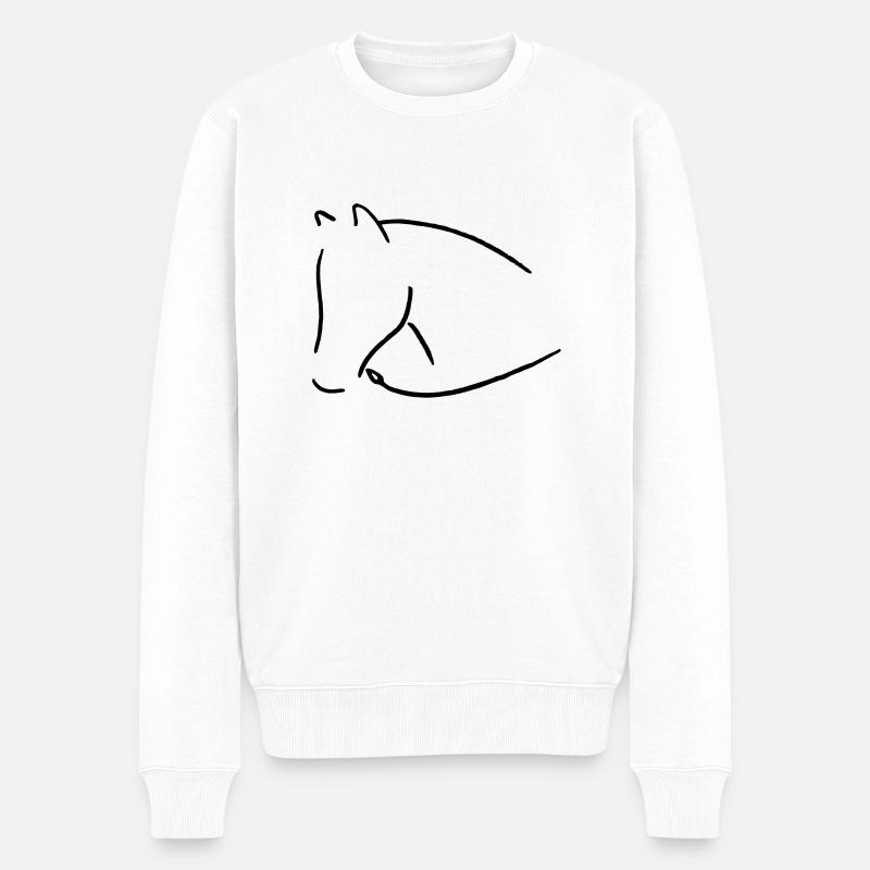 hippiques - Pull Premium bio Homme - blanc