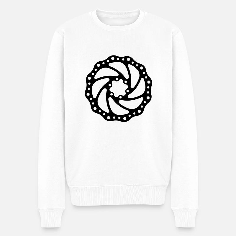 Bremsscheibe - Männer Premium Bio Pullover - Weiß