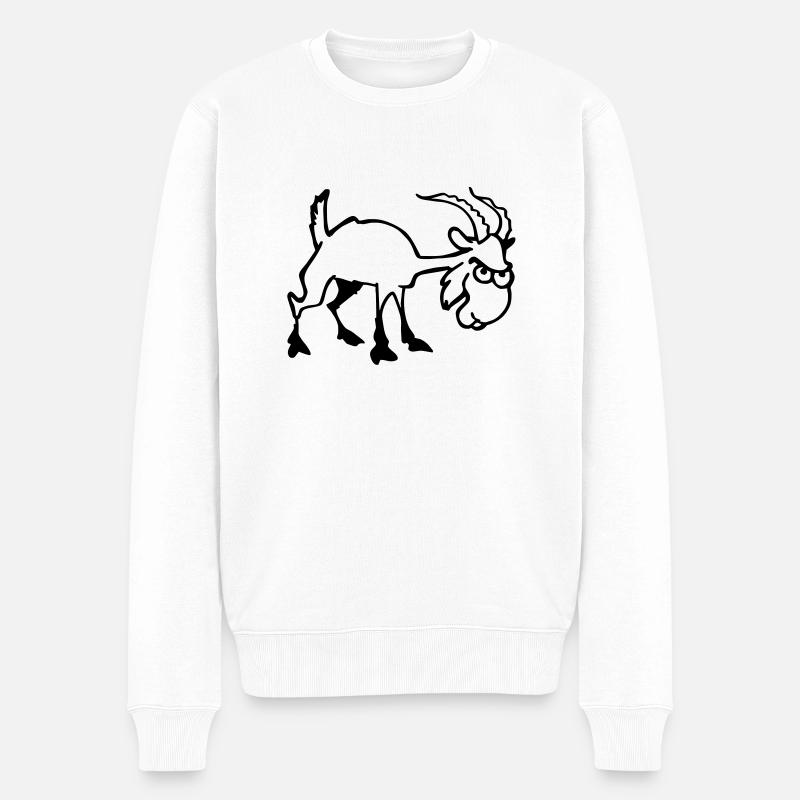 Geiß - Männer Premium Bio Pullover - Weiß