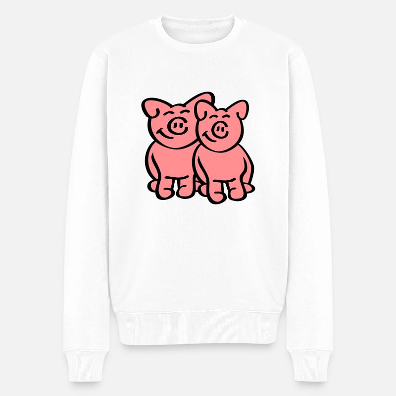 Cute Pigs - Pull Premium bio Homme - blanc