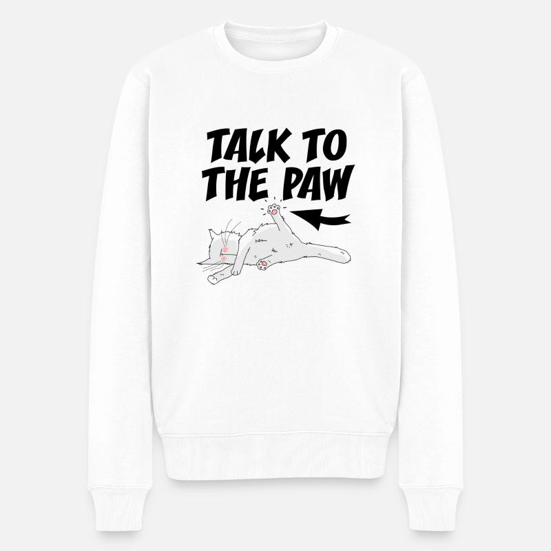 Parle à ma patte. - Pull Premium bio Homme - blanc