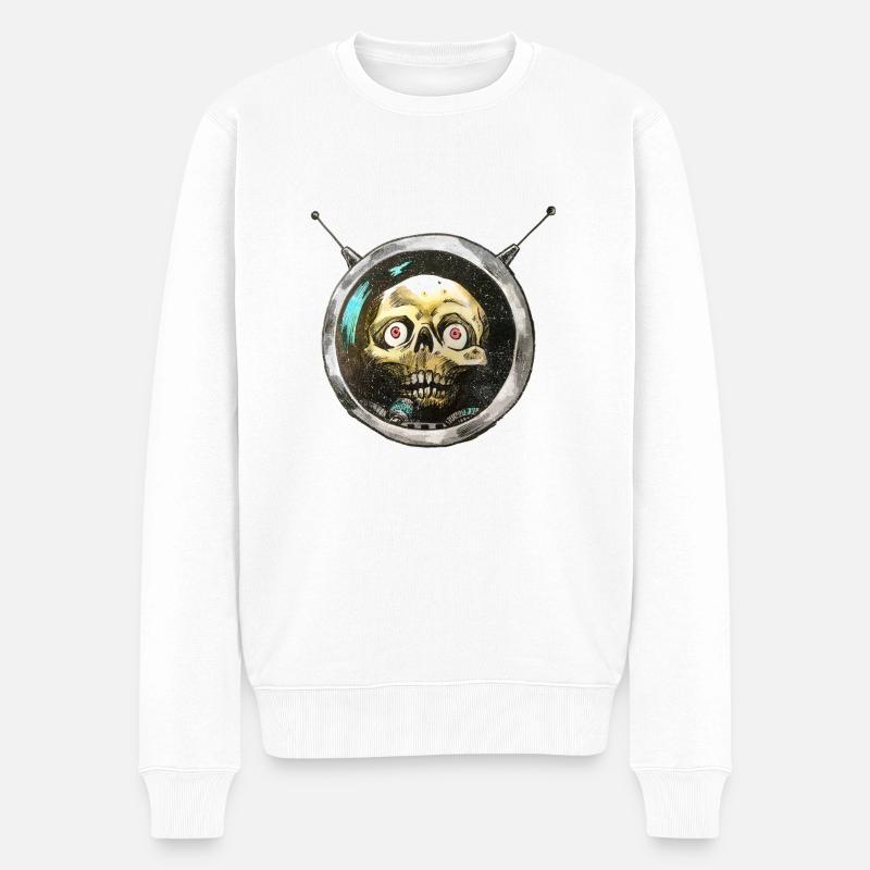 voidhead - Pull Premium bio Homme - blanc