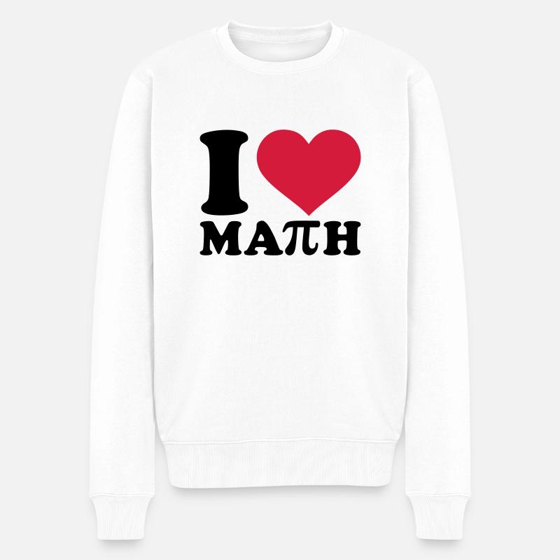 I love Math - Pull Premium bio Homme - blanc
