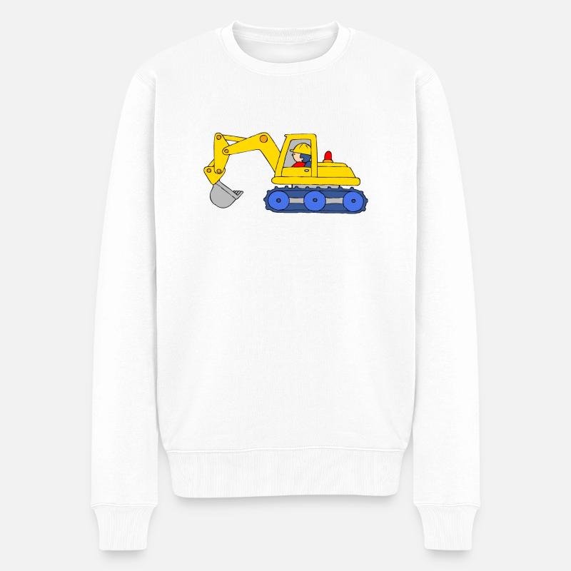 Backhoe Loader - Pull Premium bio Homme - blanc