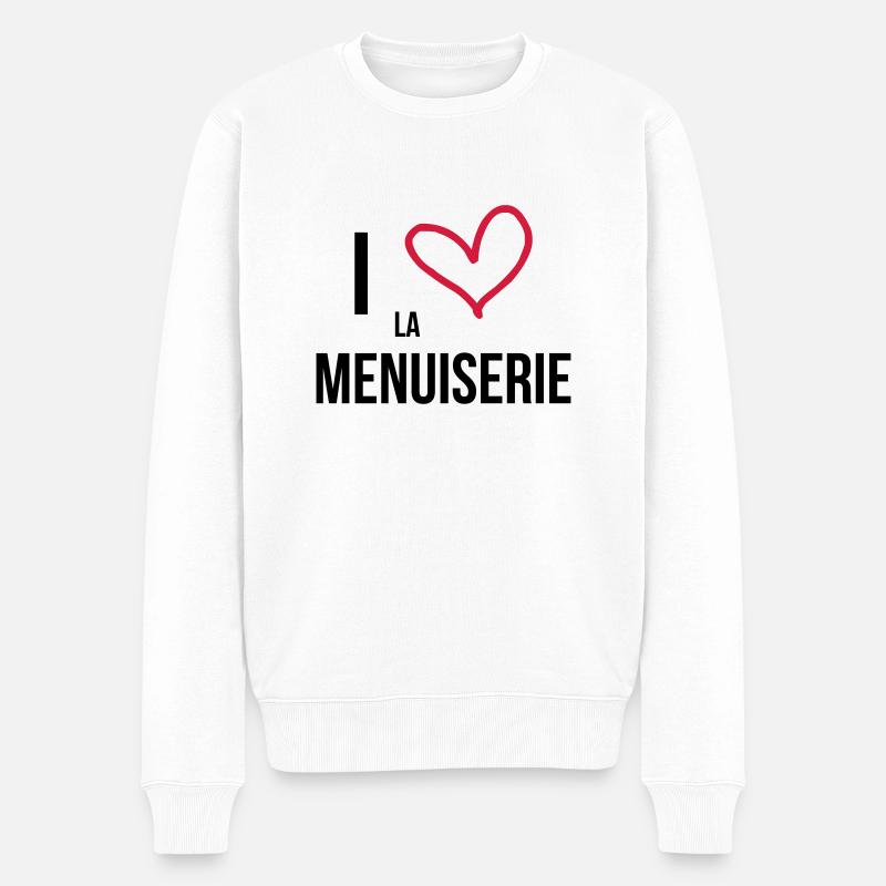 Menuisier / Menuiserie / Bois / Charpentier - Pull Premium bio Homme - blanc