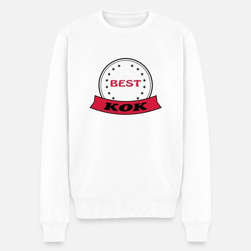 Best kok - Männer Premium Bio Pullover - Weiß