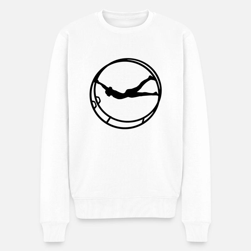 Rhönrad - Männer Premium Bio Pullover - Weiß