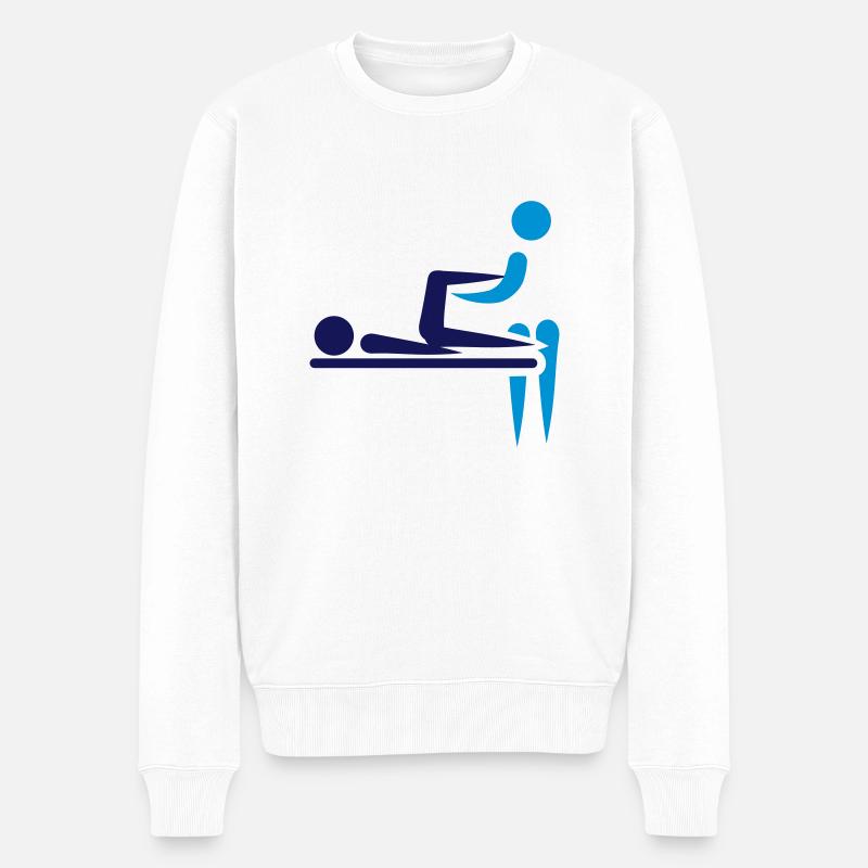 Physiotherapeut - Männer Premium Bio Pullover - Weiß
