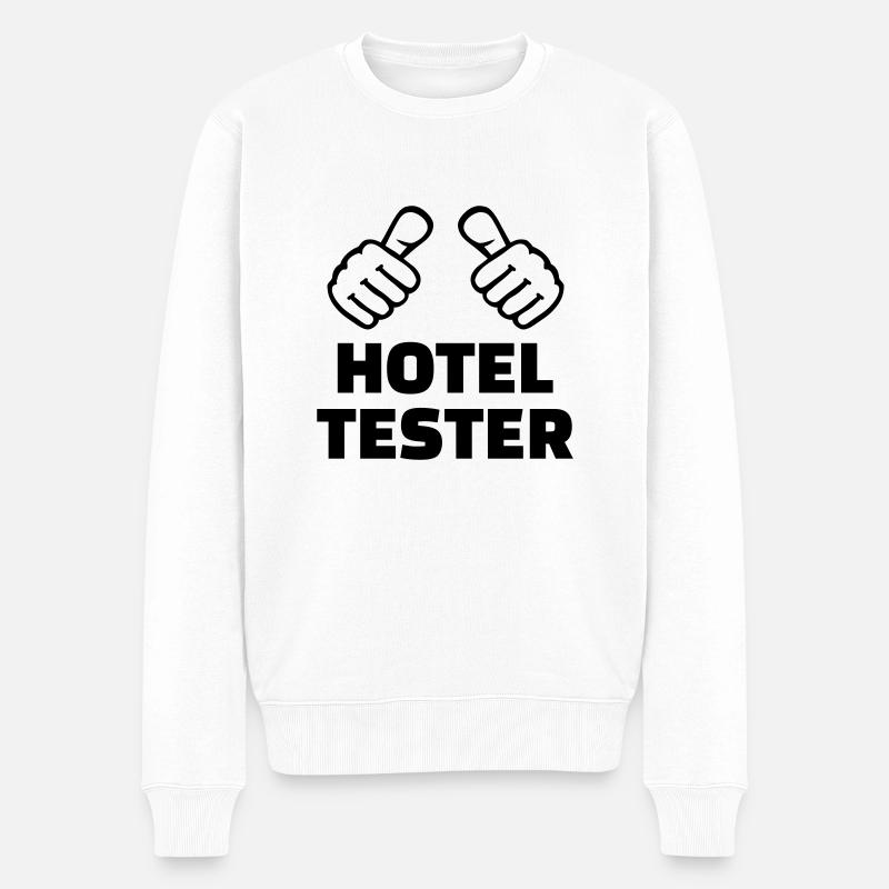 Hotel tester - Pull Premium bio Homme - blanc