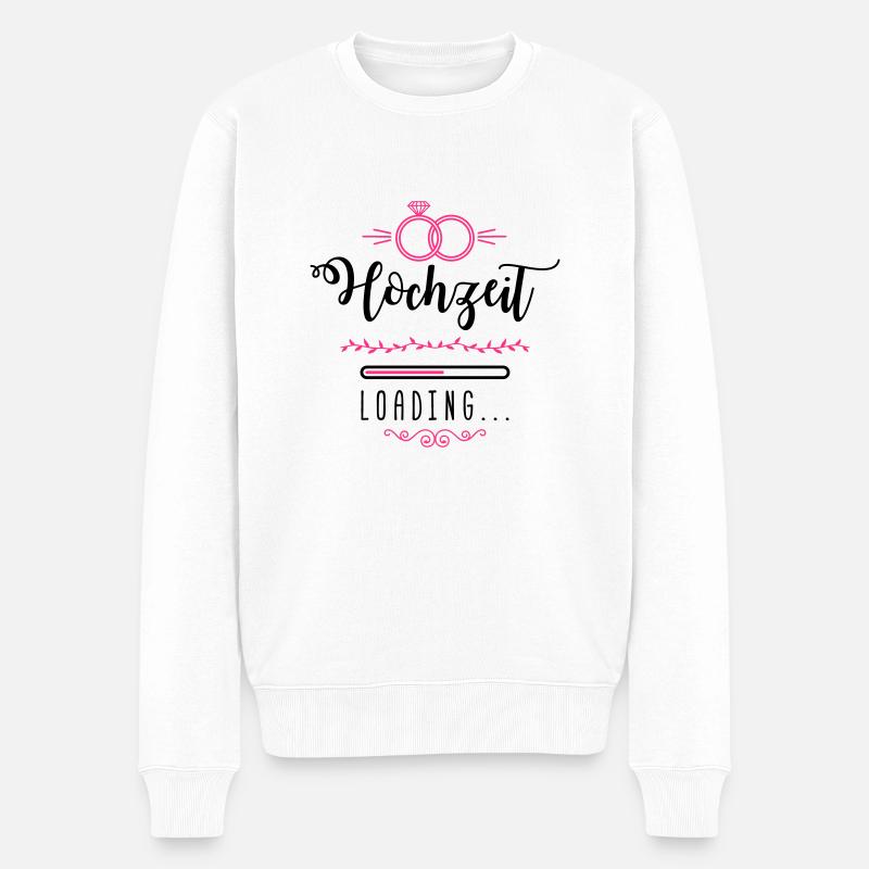 hochzeit loading ring - Männer Premium Bio Pullover - Weiß