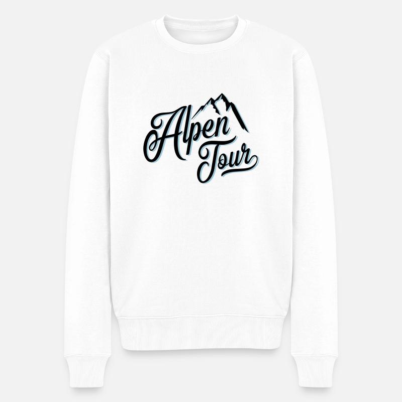 alpen tour - Männer Premium Bio Pullover - Weiß