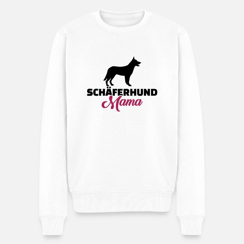 Schäferhund - Männer Premium Bio Pullover - Weiß