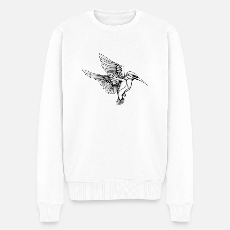 Eisvogel - Männer Premium Bio Pullover - Weiß