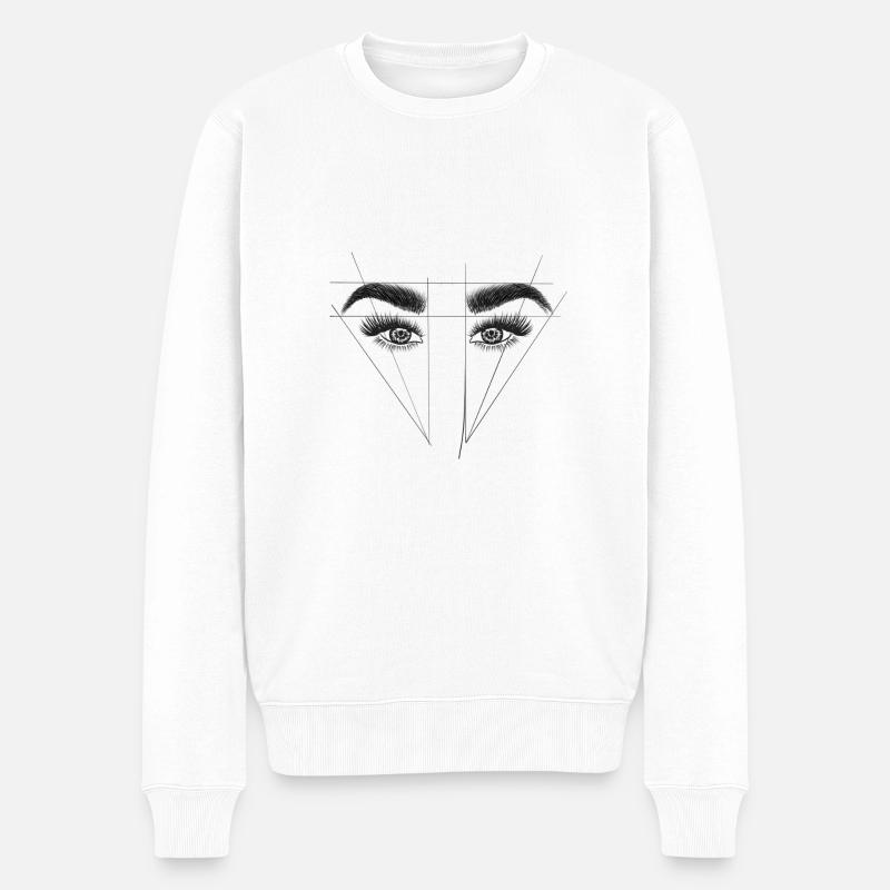 Brows eyebrows eyebrows browlifting microbladin - Men's Premium Organic Jumper - white