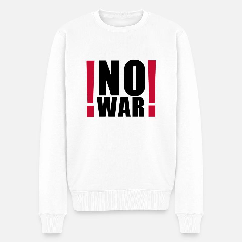 pas de guerre fuck wars - Pull Premium bio Homme - blanc