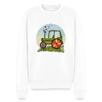 Tracteur - Pull Premium bio Homme - blanc - Devant - Thijin (182cm)