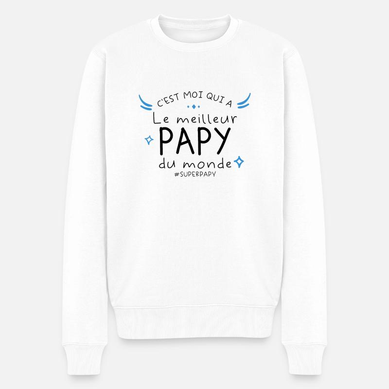 C est moi qui a le meilleur Papy - Pull Premium bio Homme - blanc