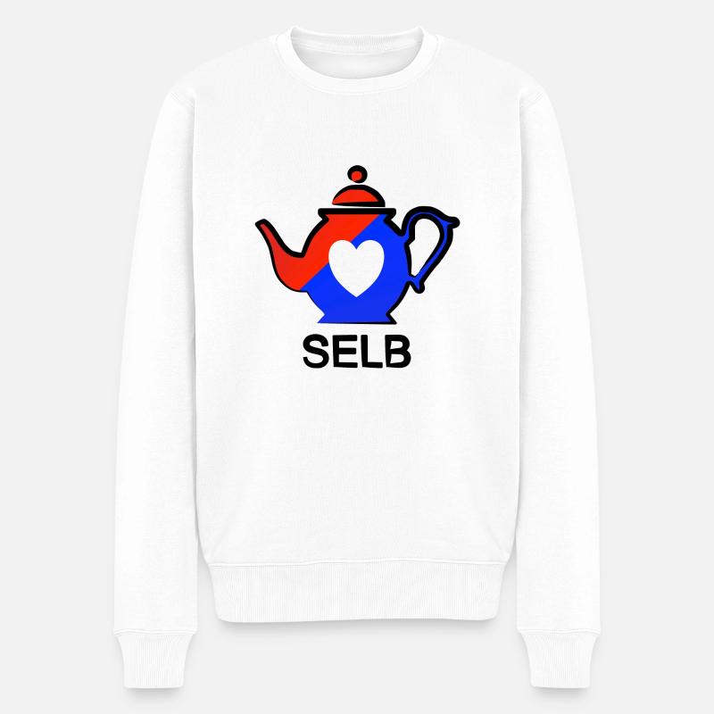 Selb - Männer Premium Bio Pullover - Weiß
