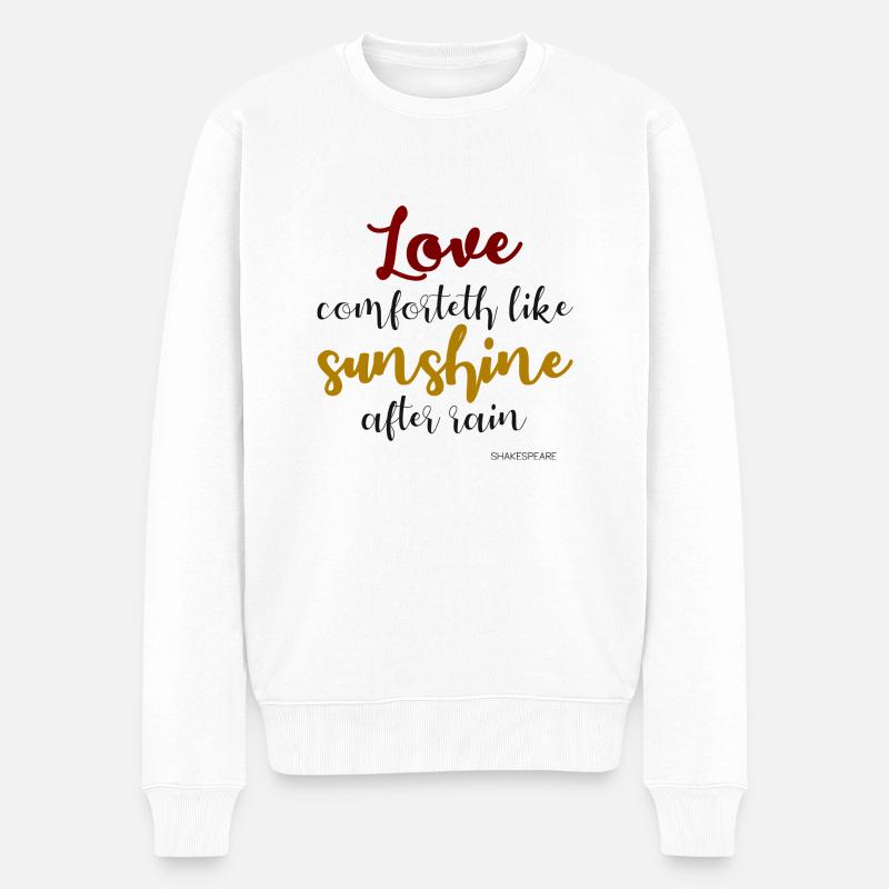 Phrase de Shakespeare - Pull Premium bio Homme - blanc