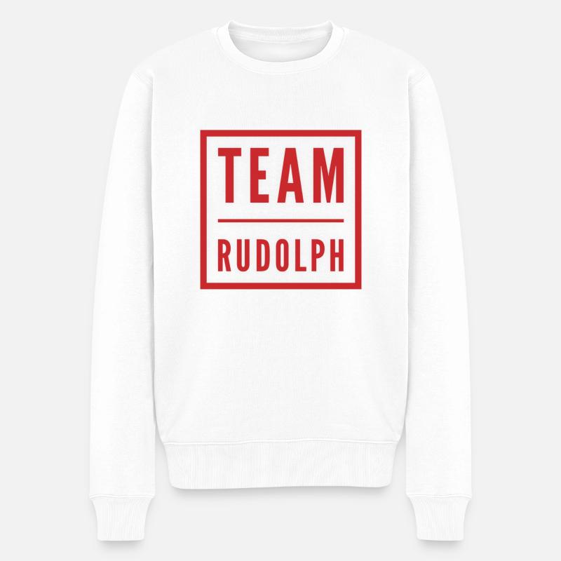 TEAM RUDOLPH Christmas Merry X-Mas Weihnachten : ) - Männer Premium Bio Pullover - Weiß
