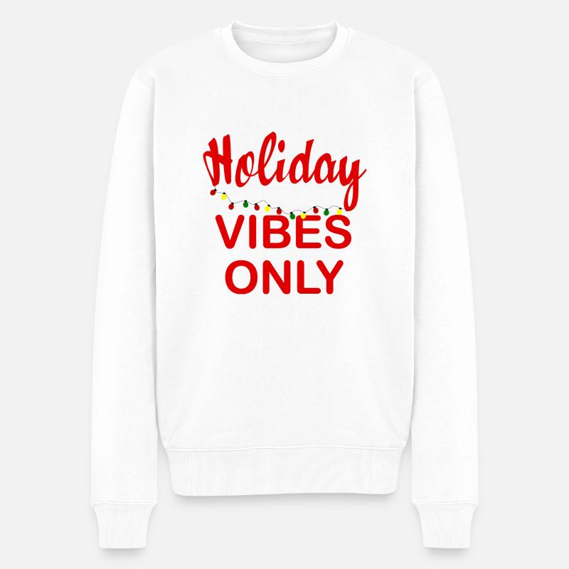 Ambiance vacances seulement Noel - Pull Premium bio Homme - blanc