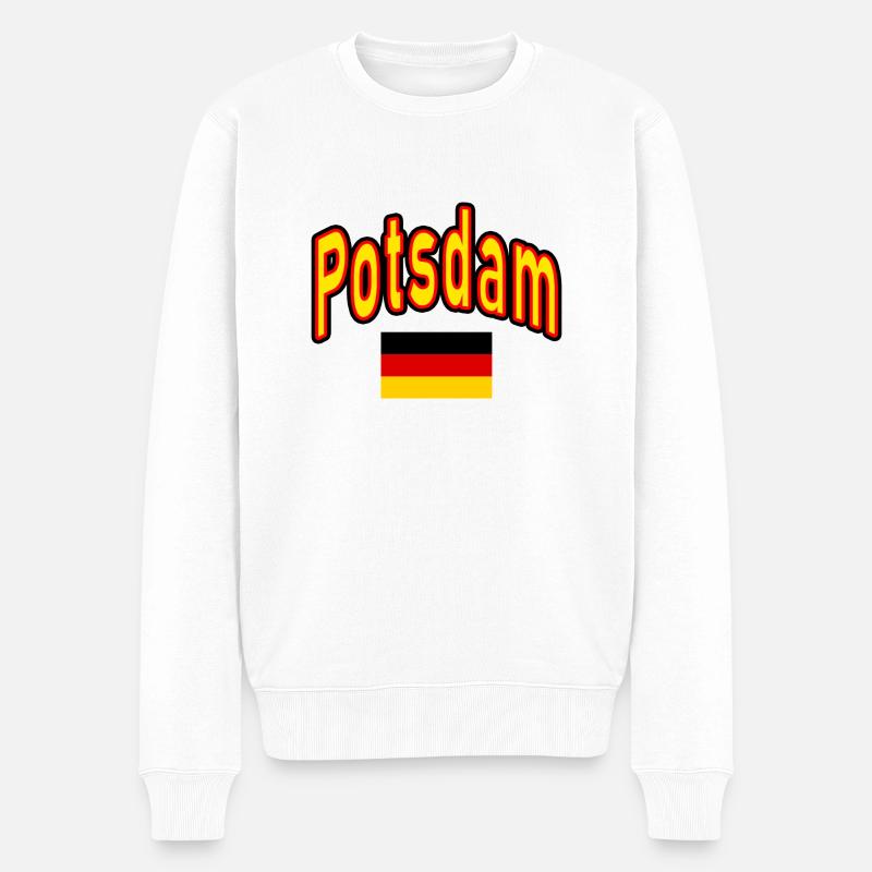 Potsdam deutschland flagge - Männer Premium Bio Pullover - Weiß