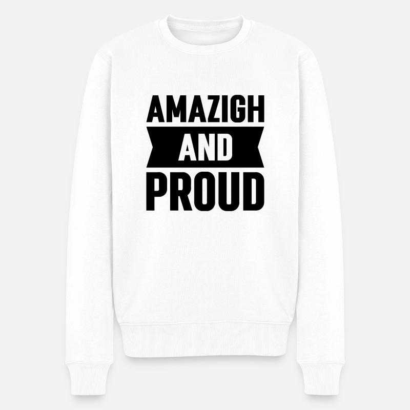 Amazigh & Stolz - Männer Premium Bio Pullover - Weiß