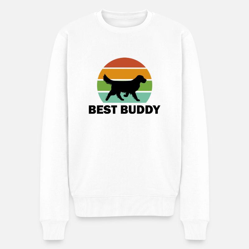 Hund Dog - Männer Premium Bio Pullover - Weiß