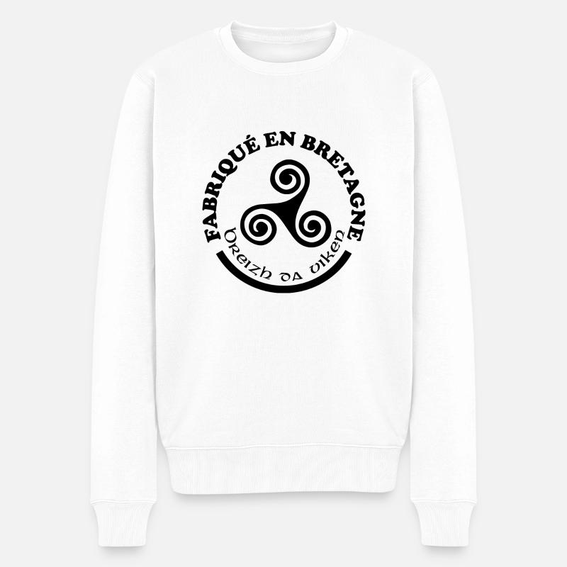 fabriqué en bretagne - Pull Premium bio Homme - blanc