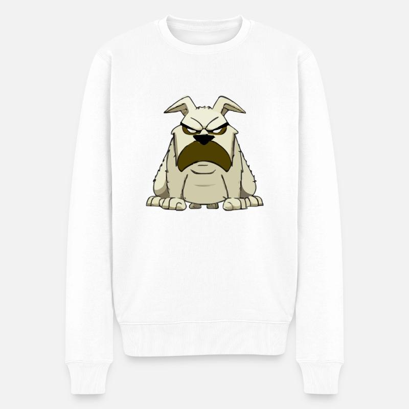 Xilo the grumpy dog - Men's Premium Organic Jumper - white