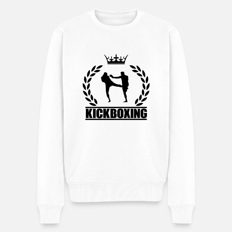 Kickboxing - Männer Premium Bio Pullover - Weiß