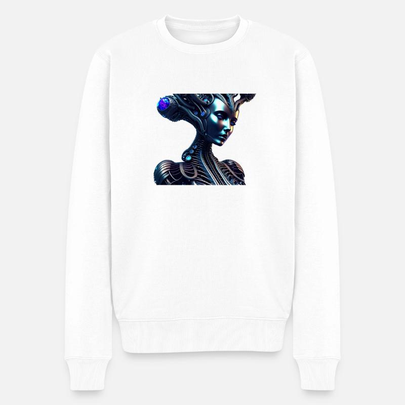 Biomechanical Tree Woman Robot - Pull Premium bio Homme - blanc