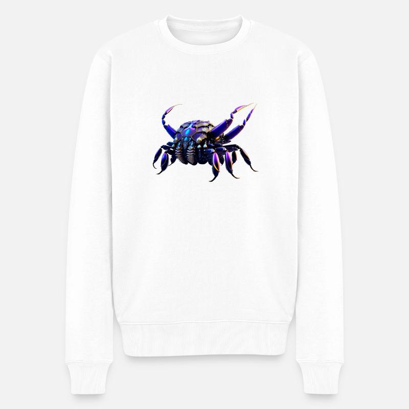 Crabe robot - Pull Premium bio Homme - blanc