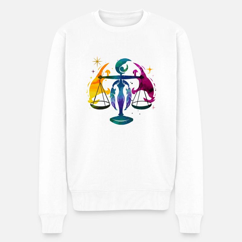 Die Astro-Skala - Männer Premium Bio Pullover - Weiß