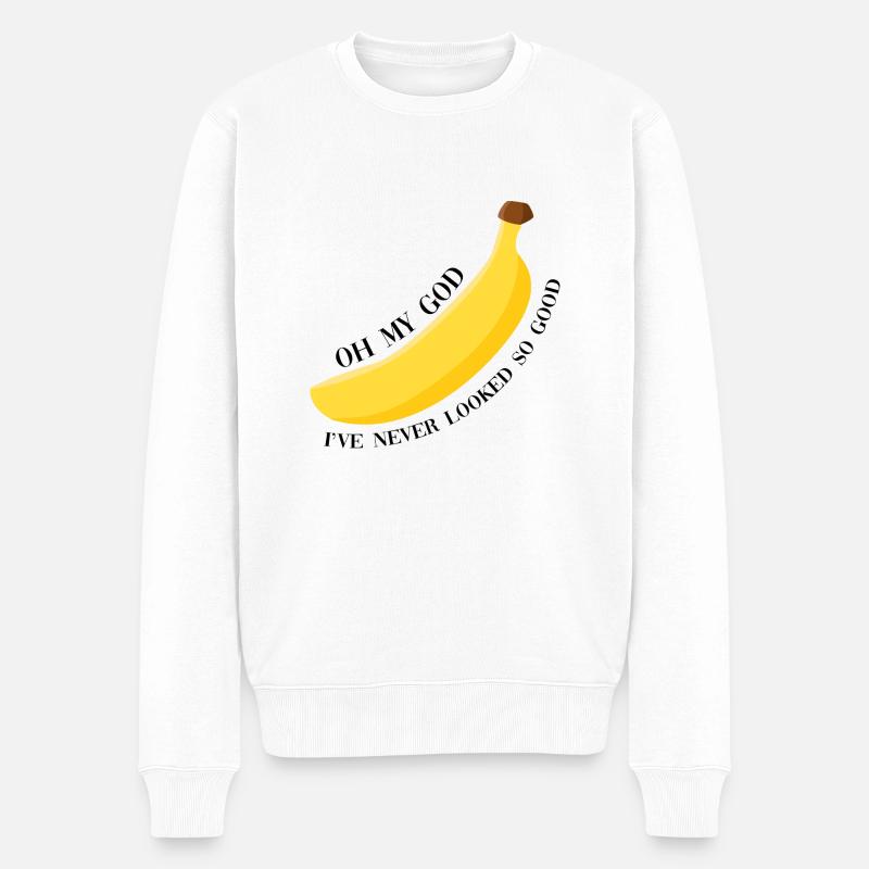 CL16 Banana - Männer Premium Bio Pullover - Weiß