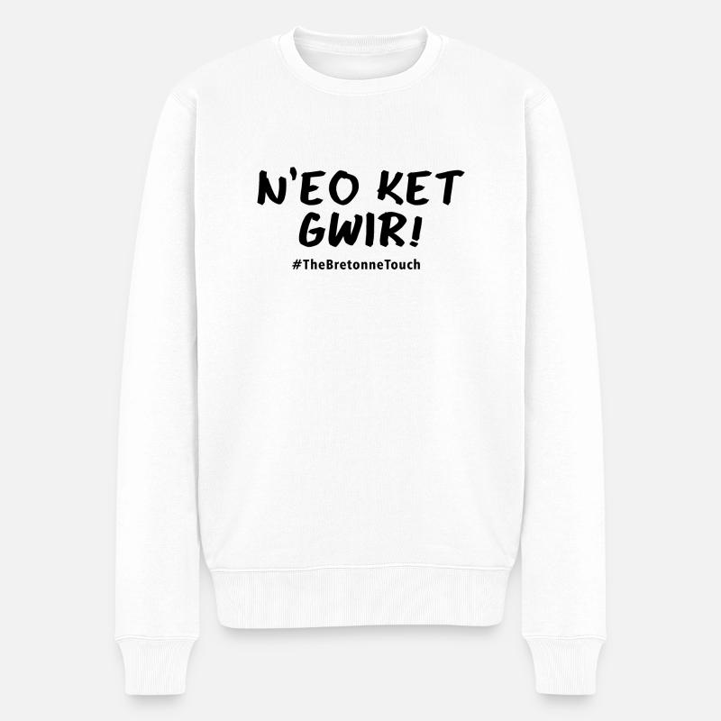 N eo ket gwir - Pull Premium bio Homme - blanc