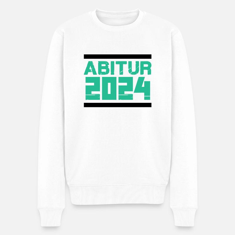 Abitur 2024 - Männer Premium Bio Pullover - Weiß