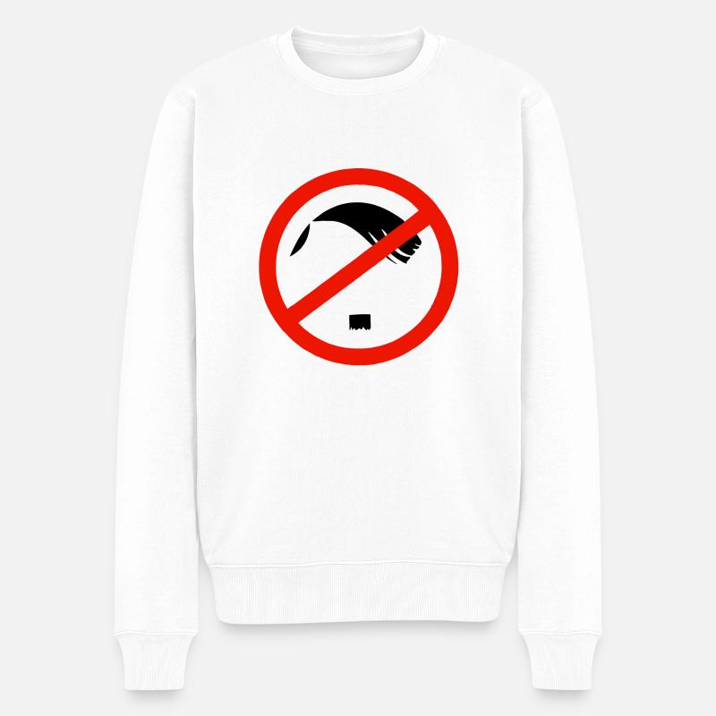 Kein Platz für Menschenfeinde - Männer Premium Bio Pullover - Weiß