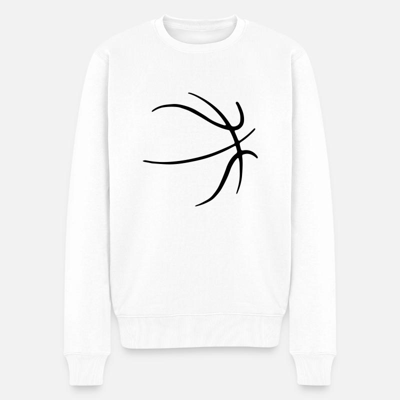 Basketball 33 - Männer Premium Bio Pullover - Weiß