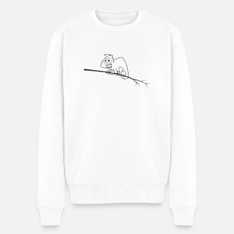 Caméléon camouflé - Pull Premium bio Homme - blanc