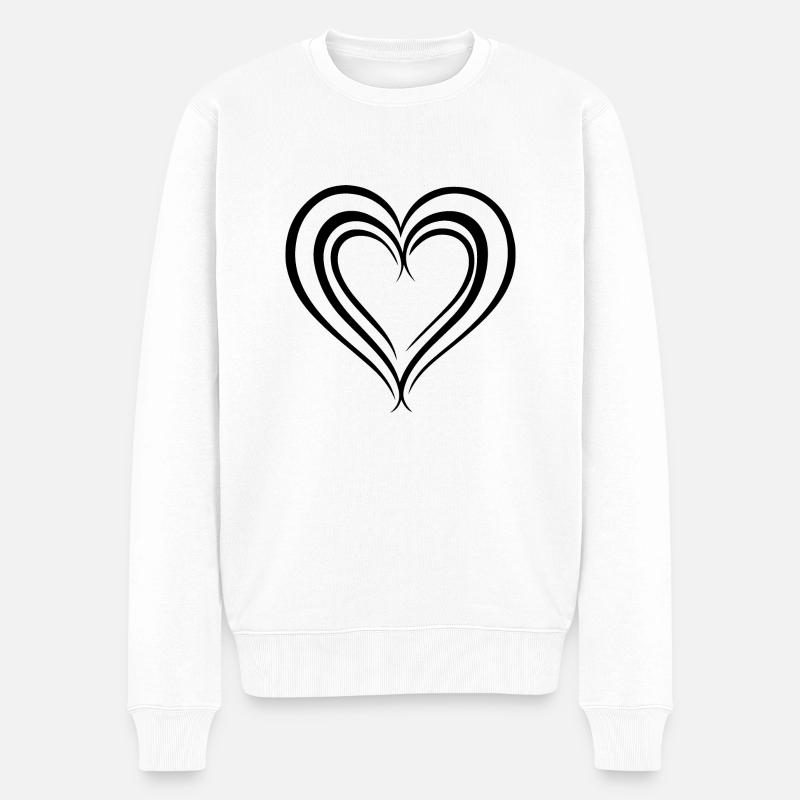 Cœur - Pull Premium bio Homme - blanc