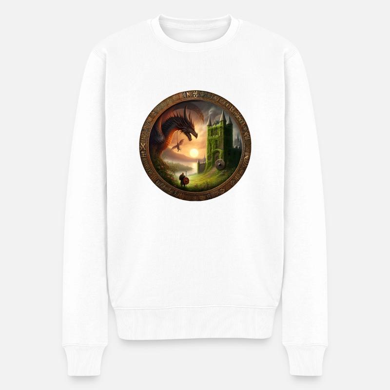 Ami dragon - Pull Premium bio Homme - blanc