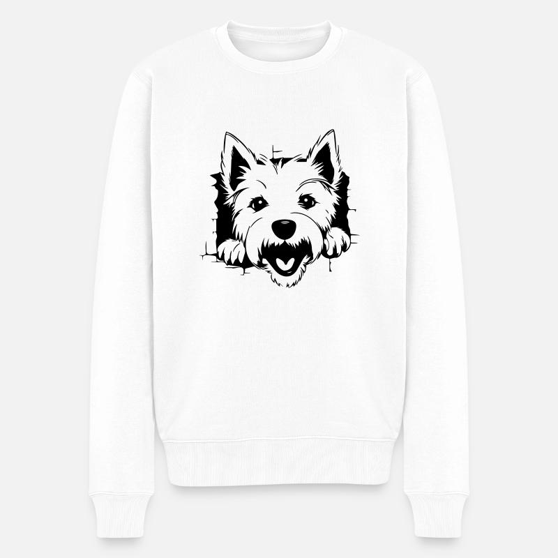 Terrier - Pull Premium bio Homme - blanc