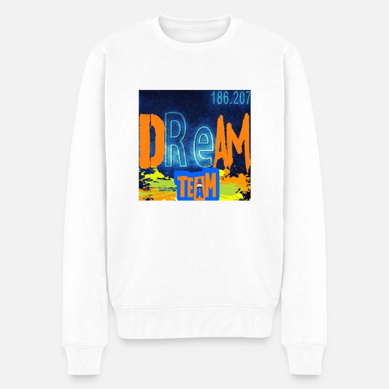 DREAM TEAM - Pull Premium bio Homme - blanc