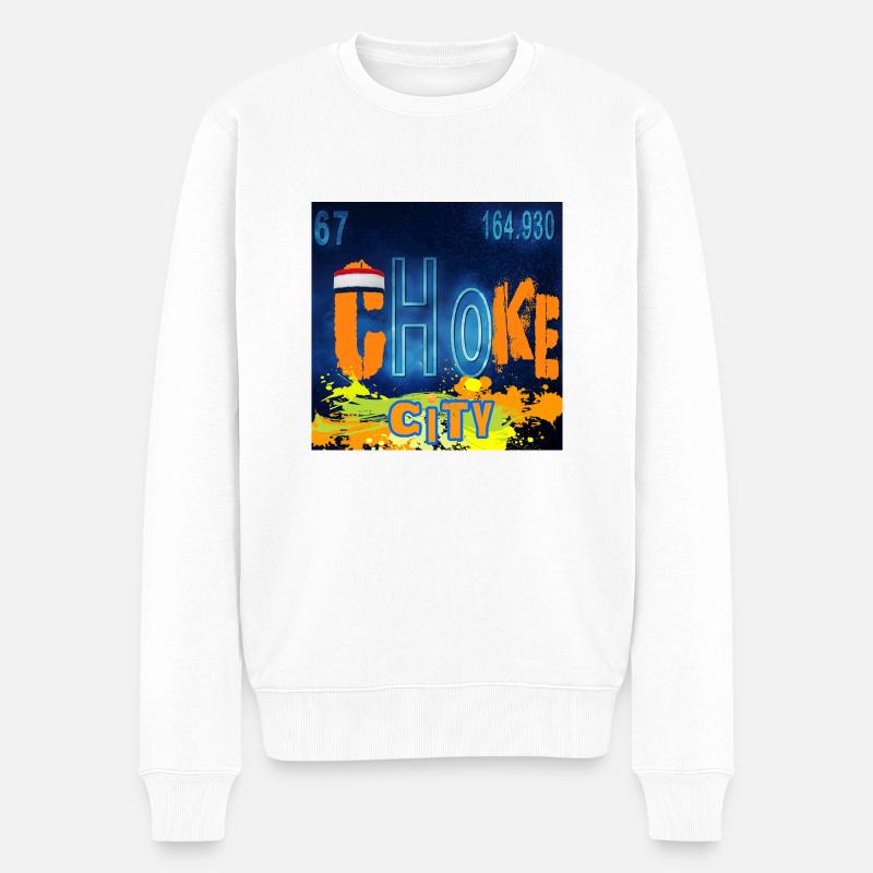 CHOKE Chemie - Männer Premium Bio Pullover - Weiß