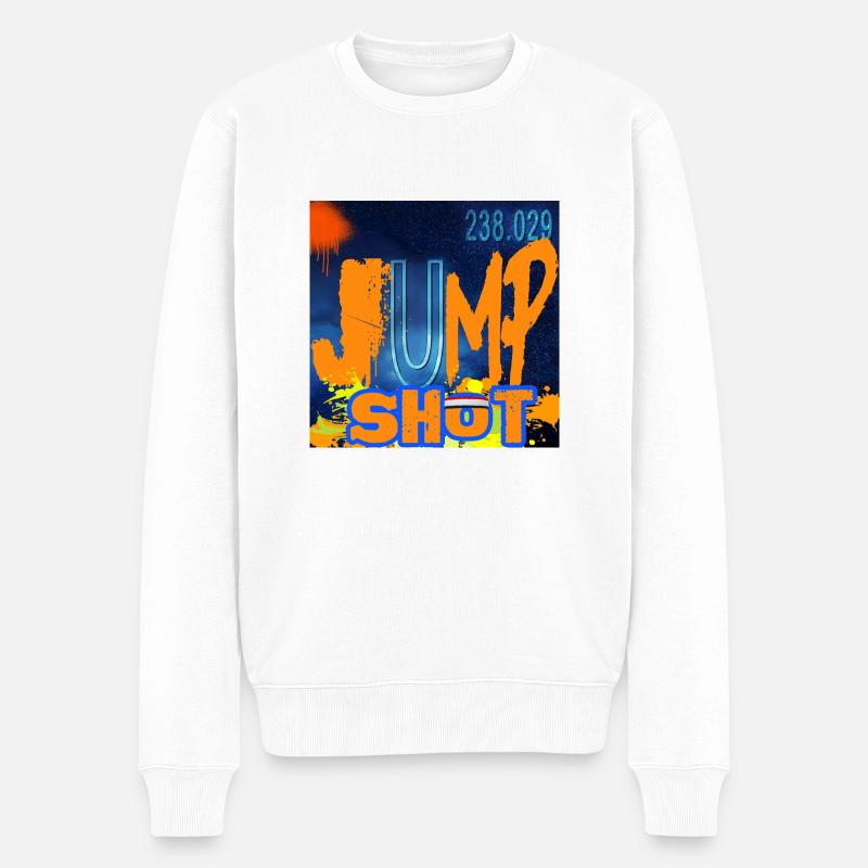 "JUMPSHOT"-Chemie-Design - Männer Premium Bio Pullover - Weiß