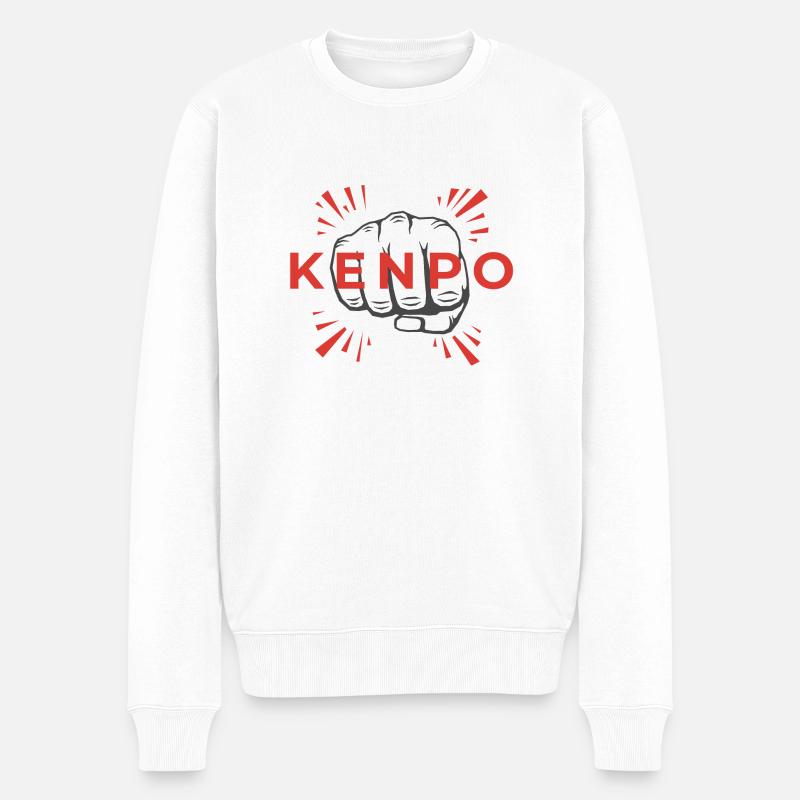 Kenpo Faust Martial Arts - Männer Premium Bio Pullover - Weiß