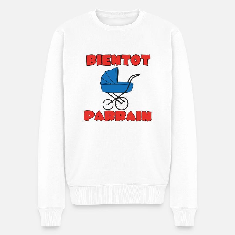 BALD PATE SEIN - Männer Premium Bio Pullover - Weiß