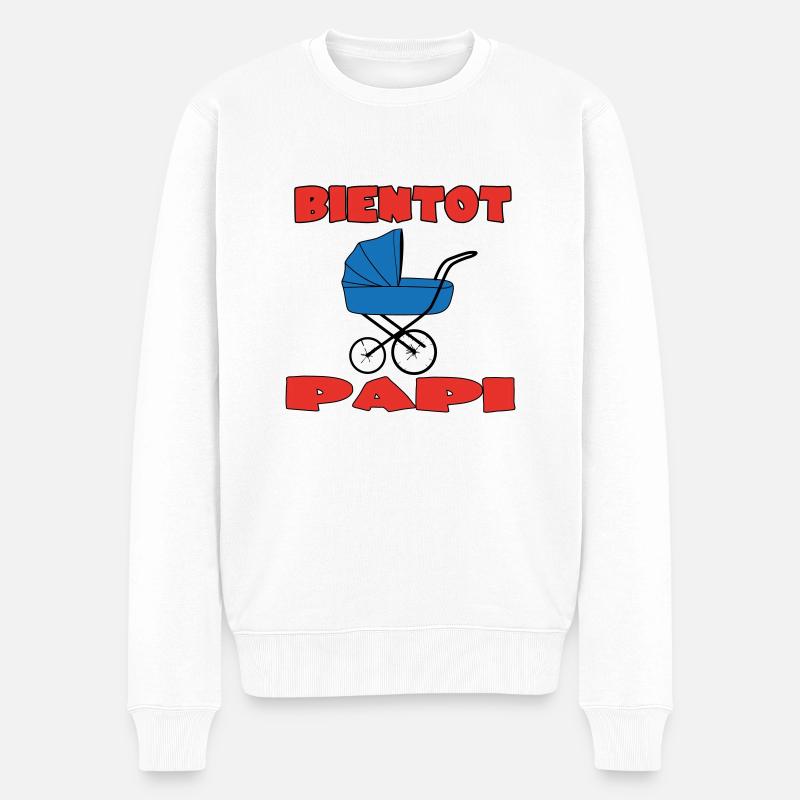 BIENTOT PAPI - Pull Premium bio Homme - blanc