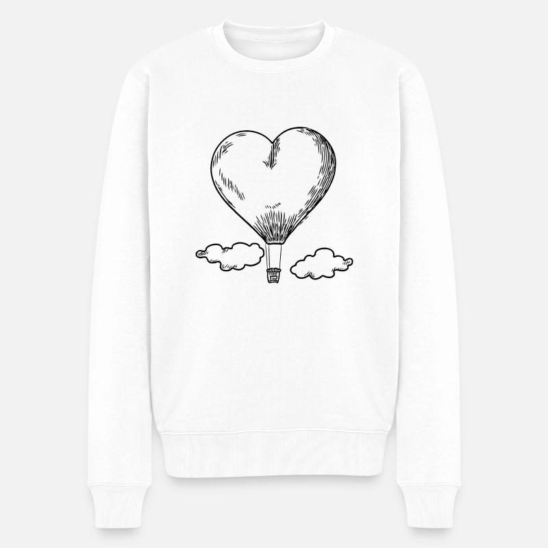 Love in the Air - Männer Premium Bio Pullover - Weiß